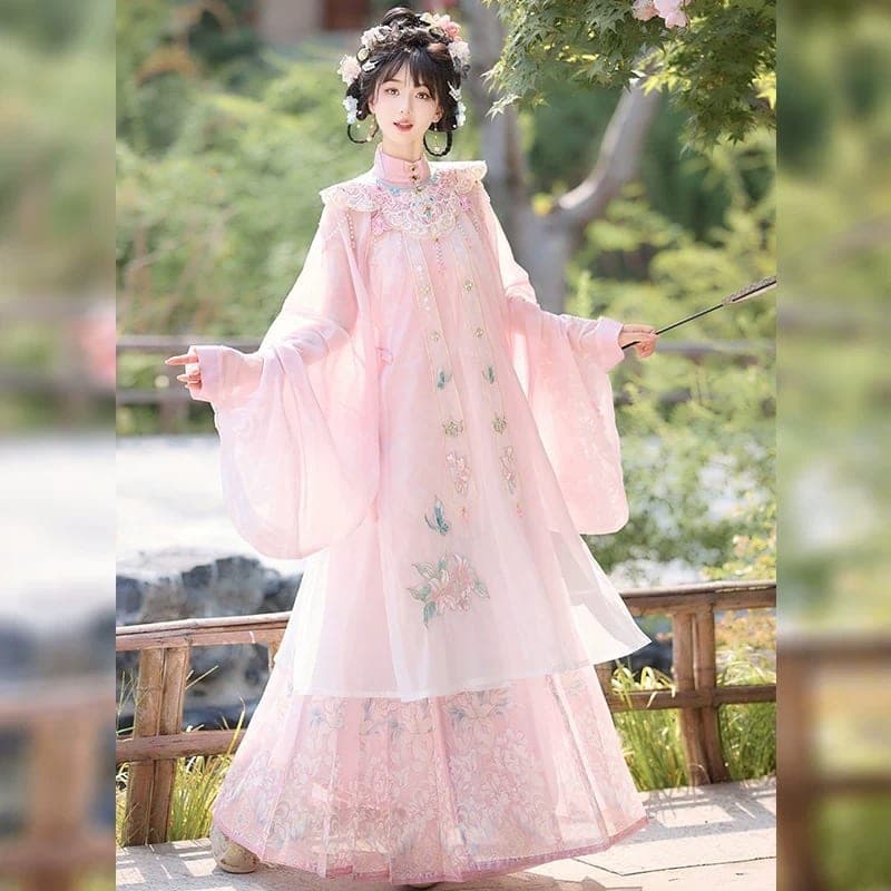 ชุดจีนโบราณ สีชมพู