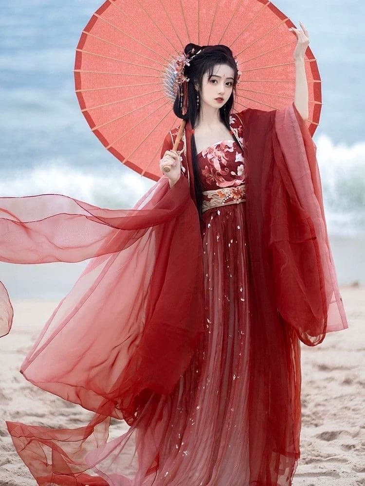 ชุดจีนโบราณ สีแดง