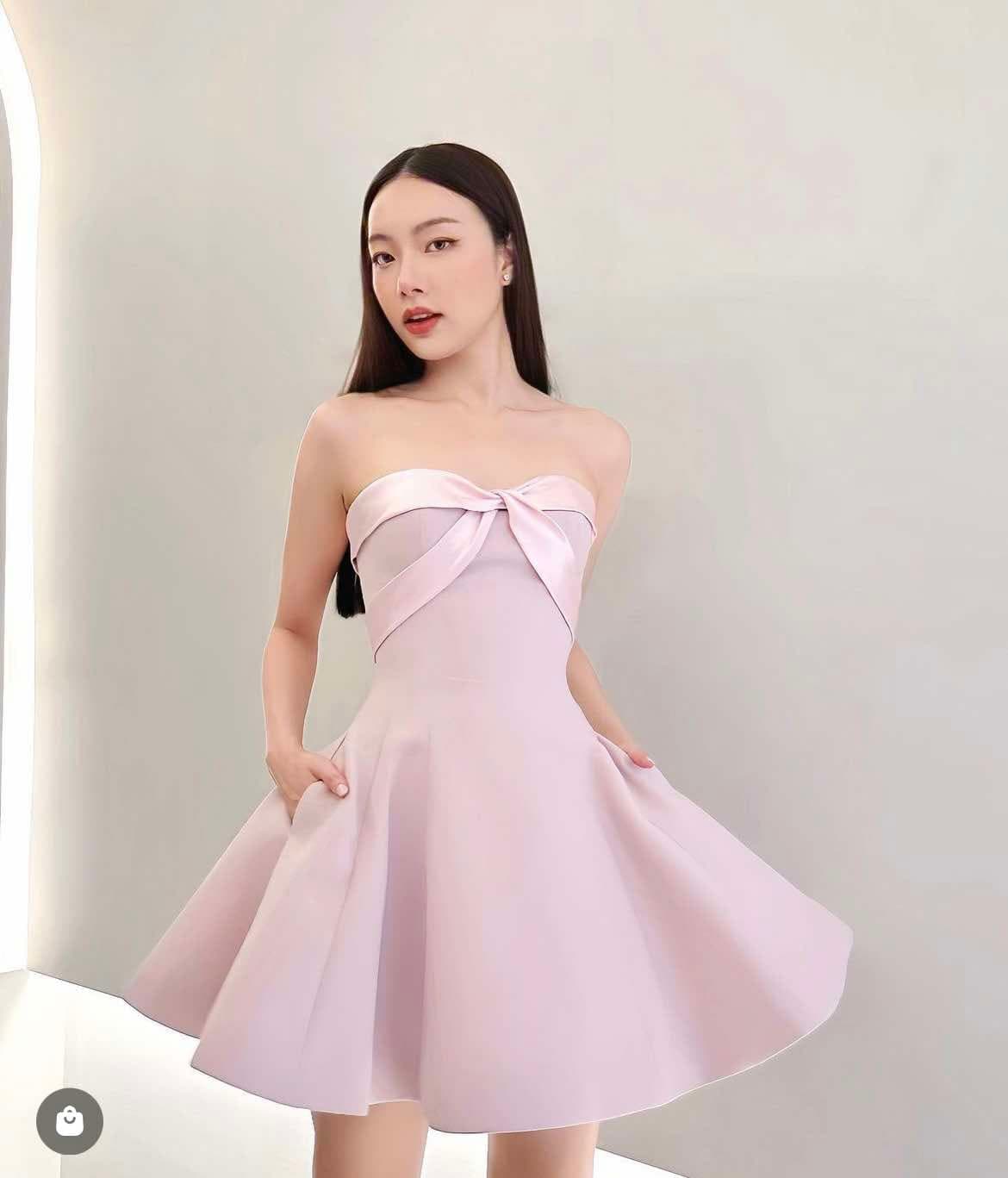 ชุดเดรส สีชมพู POME 1016 Size S-M (36) BKK รูปที่ 5