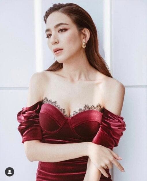 ชุดเดรส สีแดง POME 1006 Size S-M (36) BKK รูปที่ 5