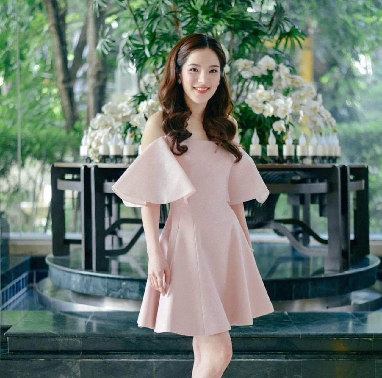 ชุดเดรส สีชมพู POEM 1013 Size S-M (36) BKK รูปที่ 4