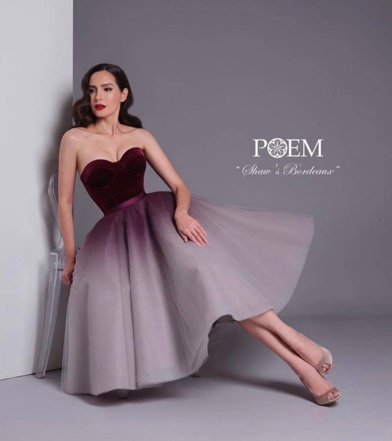 ชุดเซ็ท ทูโทน สีแดง POEM แท้ 1019 Size S-M-L BKK รูปที่ 3