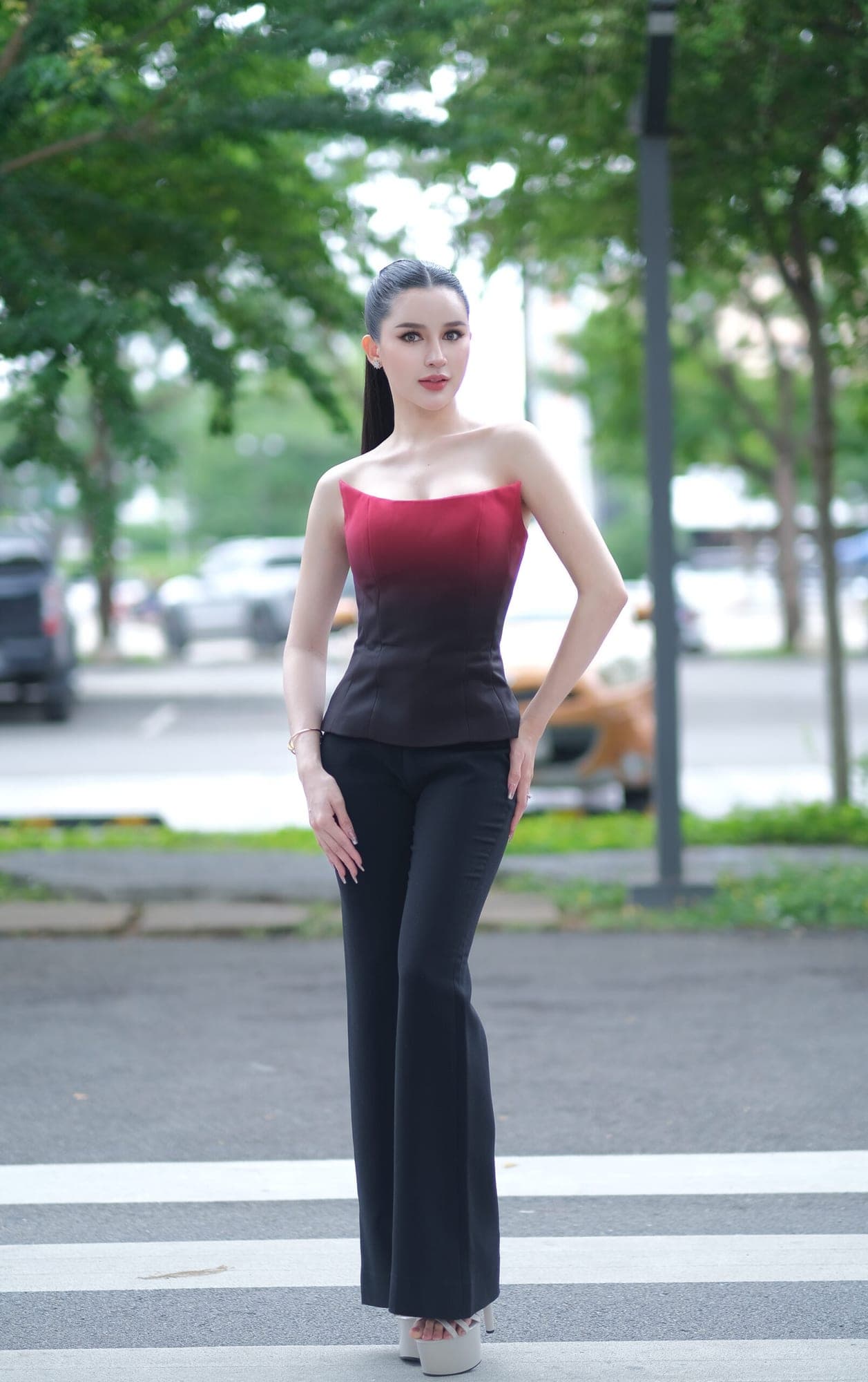 ชุดเซ็ท เกาะอก+กางเกง POEM 1005 Size S-M (36) BKK รูปที่ 1