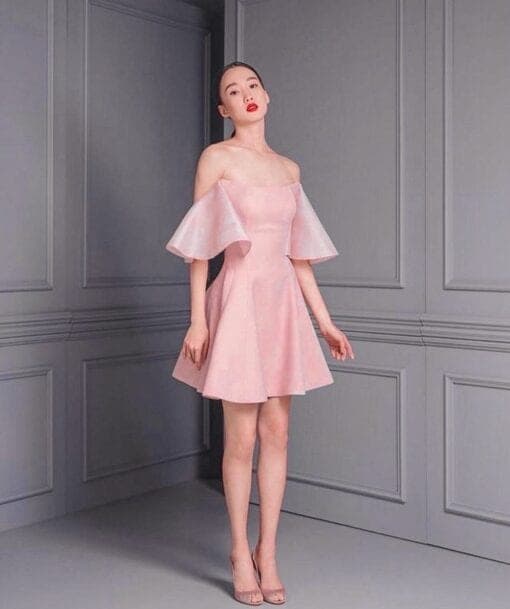 ชุดเดรส สีชมพู POEM 1013 Size S-M (36) BKK รูปที่ 1