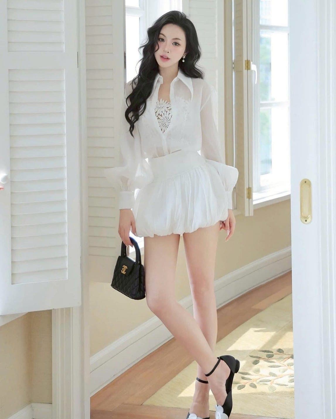 ชุดเซ็ท 3 ชิ้น แขนยาว สีขาว ลูกไม้ TRANALI 4024 SIZE S-M รูปที่ 2