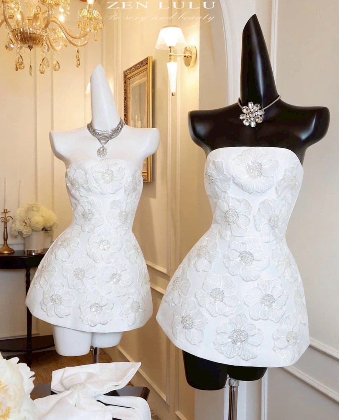 ชุดเดรส โบว์ สีดำ  ZEN LULU 2192 SIZE S-M BKK รูปที่ 3