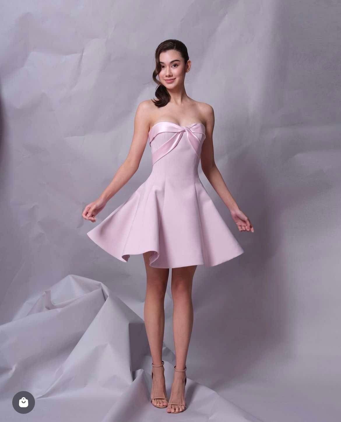 ชุดเดรส สีชมพู POME 1016 Size S-M (36) BKK รูปที่ 2