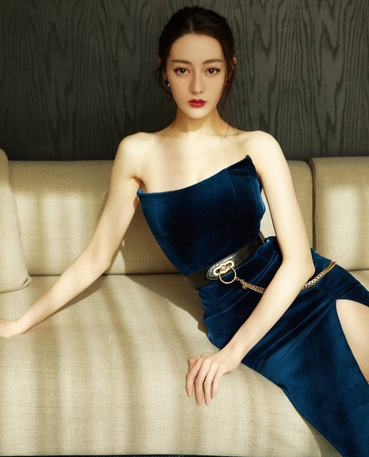 ชุดเดรส สีน้ำเงิน POEM 1012 Size S (34) BKK รูปที่ 4