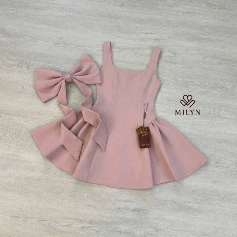 ชุดเซ็ท เสื้อ กางเกง โบว์ สีชมพู 4025 Size S BKK รูปที่ 6