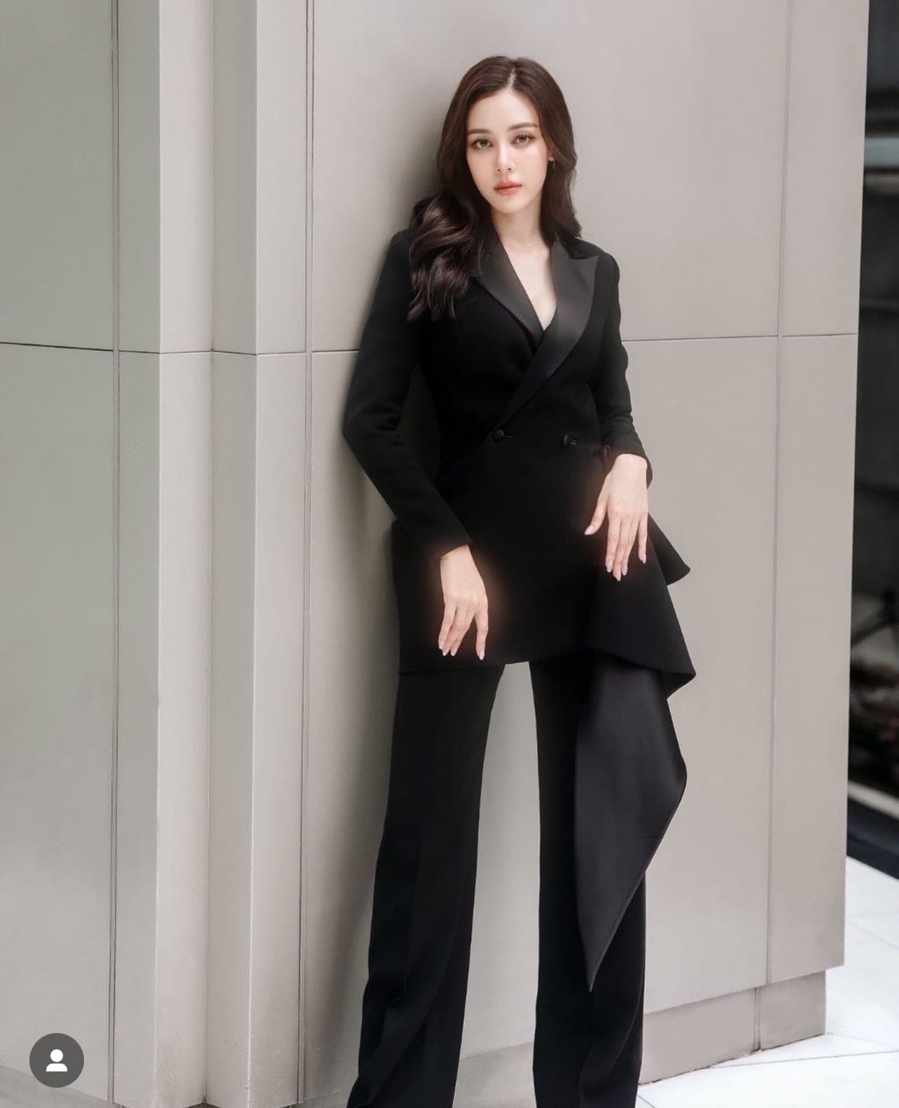 ชุดสูท+กางเกง สีดำ POEM แท้ 1021 Size S-M (36) BKK รูปที่ 1