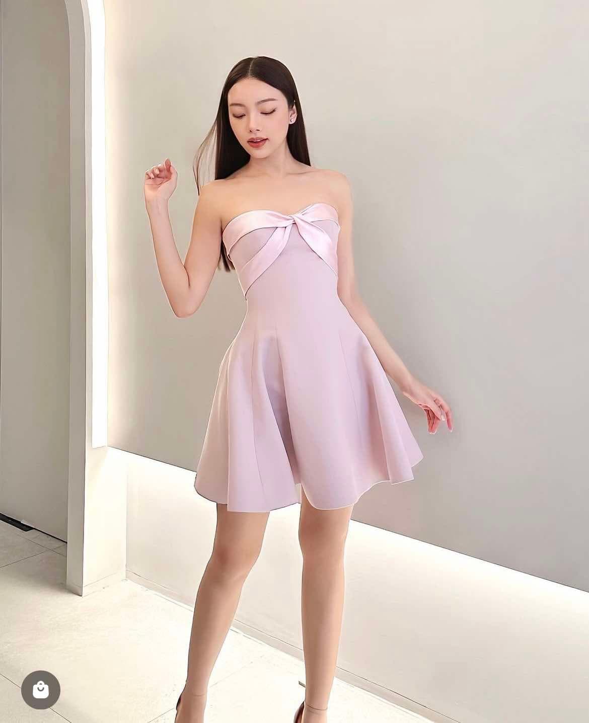 ชุดเดรส สีชมพู POME 1016 Size S-M (36) BKK รูปที่ 3