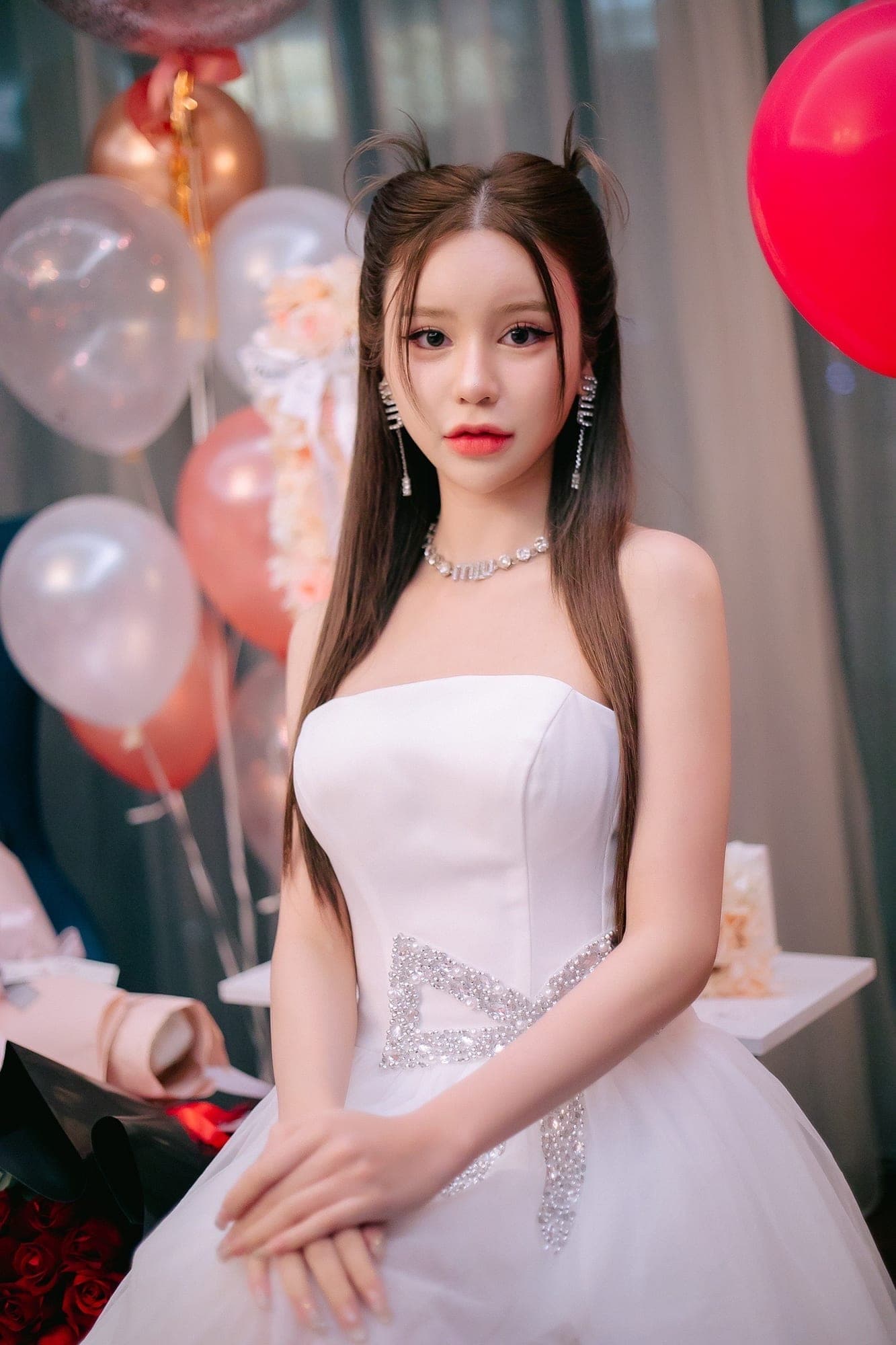 ชุดแต่งงาน ชุดเจ้าสาว สีขาว โบว์เพชร Brand HiSo 3072 Size S2 BKK รูปที่ 5