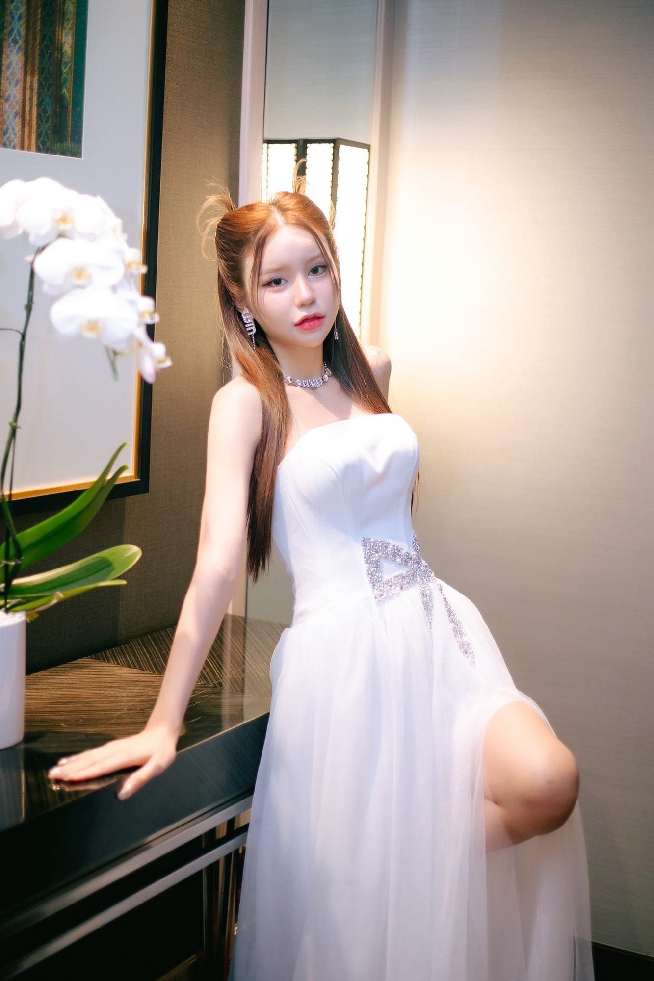 ชุดแต่งงาน ชุดเจ้าสาว สีขาว โบว์เพชร Brand HiSo 3072 Size S2 BKK รูปที่ 7