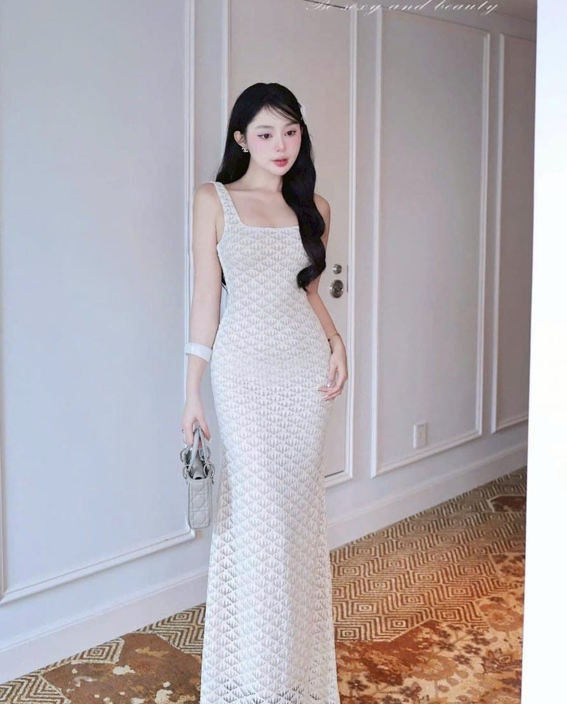 ชุดเดรส สายเดียว ขาว ครีม ZEN LULU เวียดนาม 2201 SIZE S-M BKK รูปที่ 4