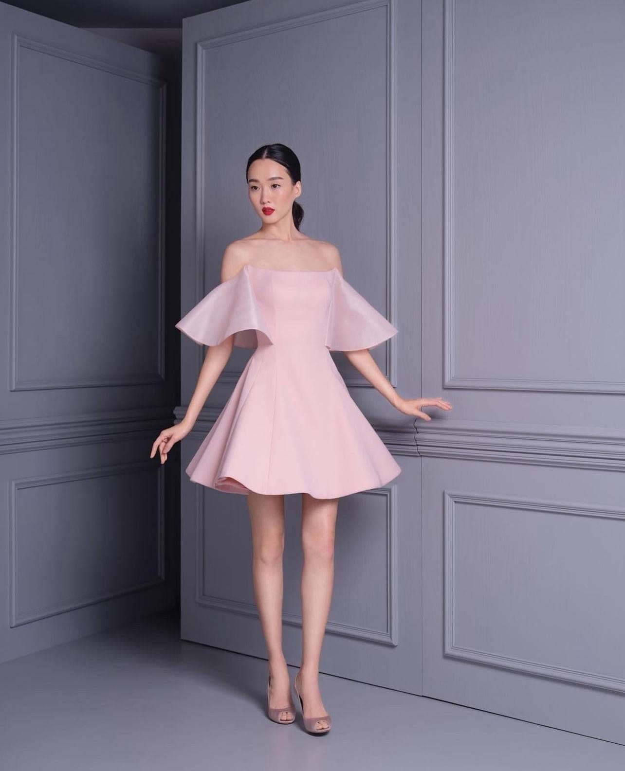 ชุดเดรส สีชมพู POEM 1013 Size S-M (36) BKK รูปที่ 3